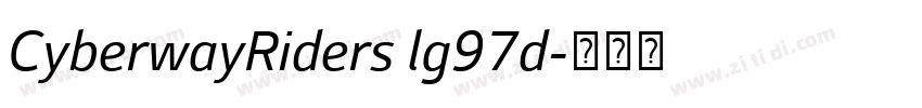 CyberwayRiders lg97d字体转换